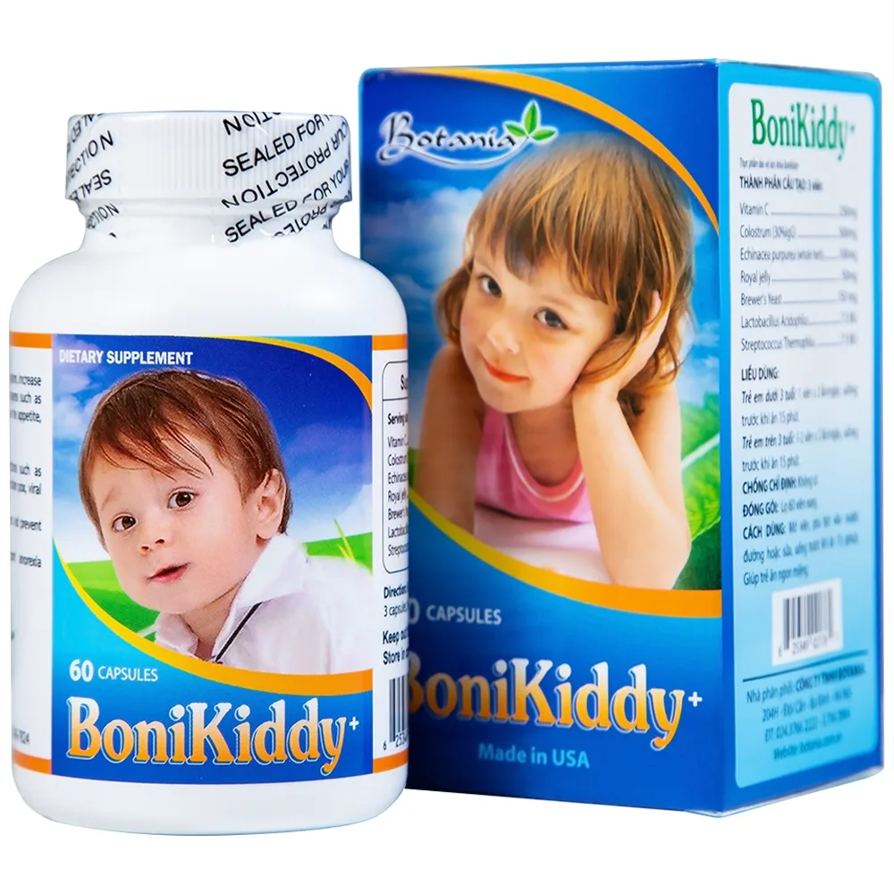 Hình ảnh Viên uống BoniKiddy Botania kích thích hệ miễn dịch, bồi bổ cơ thể (60 viên)