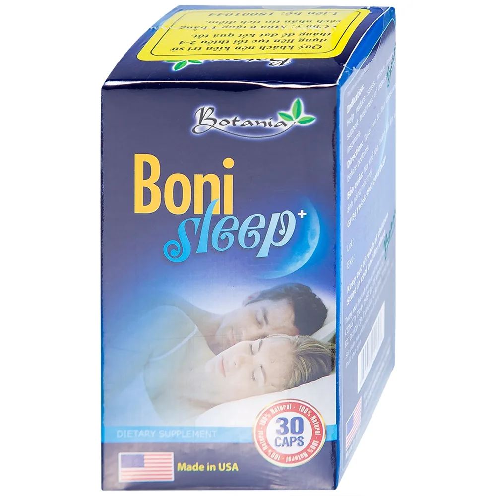 Hình ảnh Viên uống Bonisleep Botania giúp an thần, giảm căng thẳng thần kinh (30 viên)
