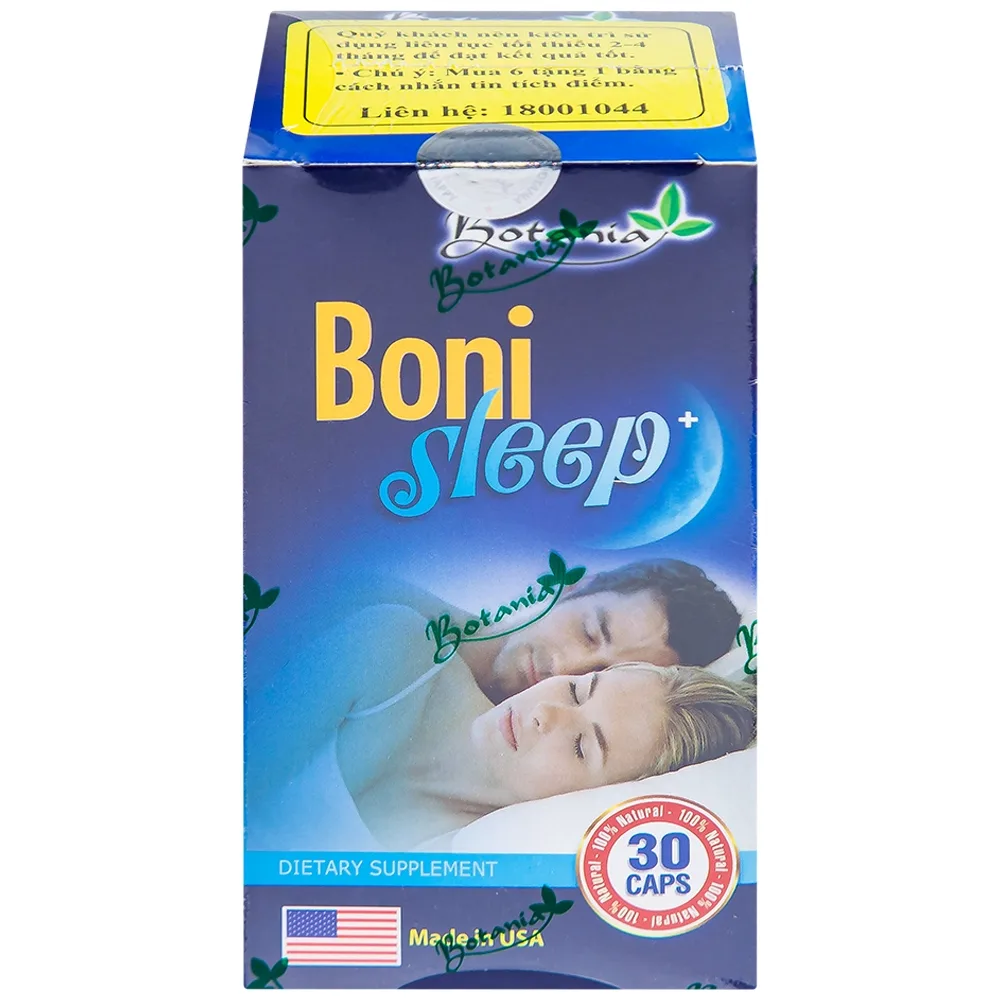 Hình ảnh Viên uống Bonisleep Botania giúp an thần, giảm căng thẳng thần kinh (30 viên)