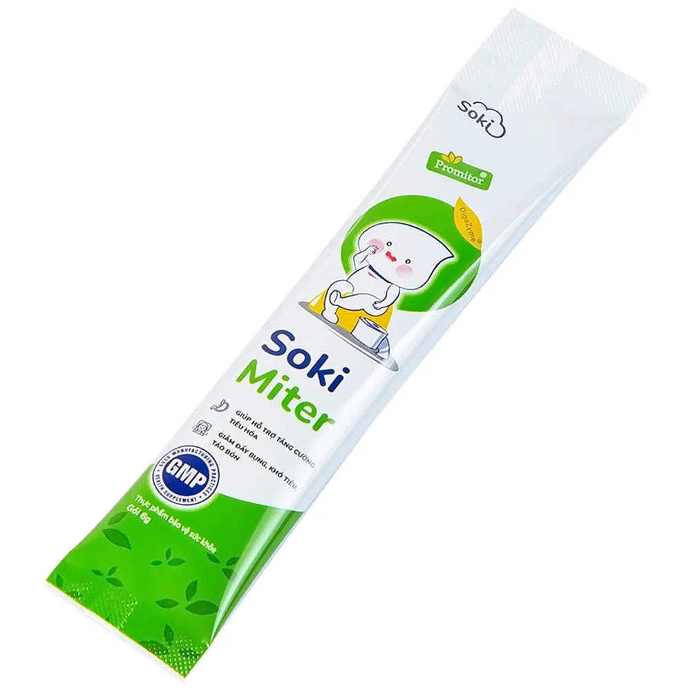 Hình ảnh Bột hòa tan Soki Miter giúp hỗ trợ tăng cường tiêu hóa, giảm đầy bụng (20 gói)