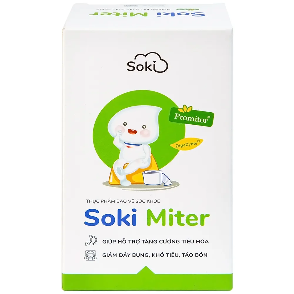 Hình ảnh Bột hòa tan Soki Miter giúp hỗ trợ tăng cường tiêu hóa, giảm đầy bụng (20 gói)