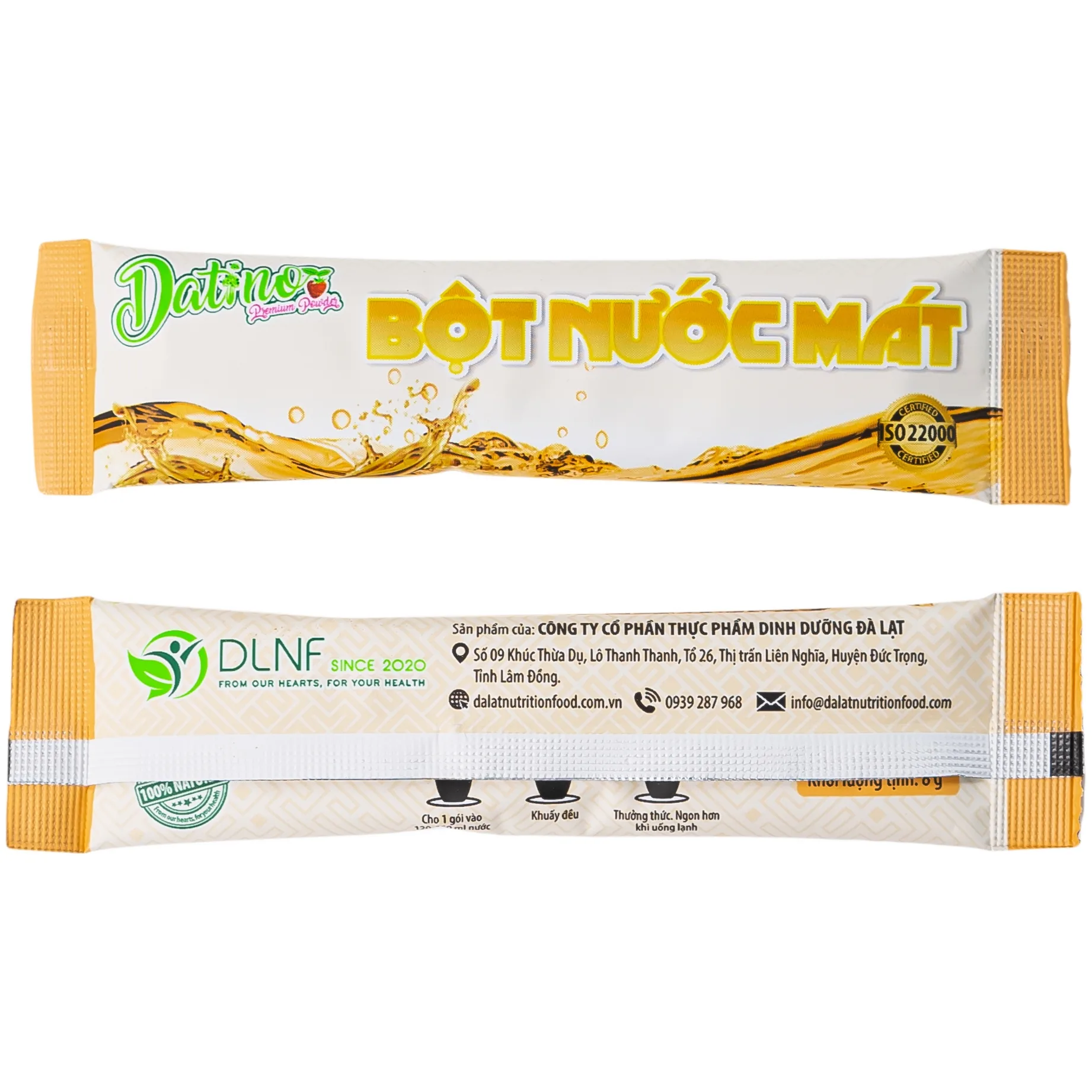 Hình ảnh Bột Nước Mát Herbal Drink Powder Datino thanh nhiệt, giải độc, mát gan, lợi tiểu (10 gói x 8g)