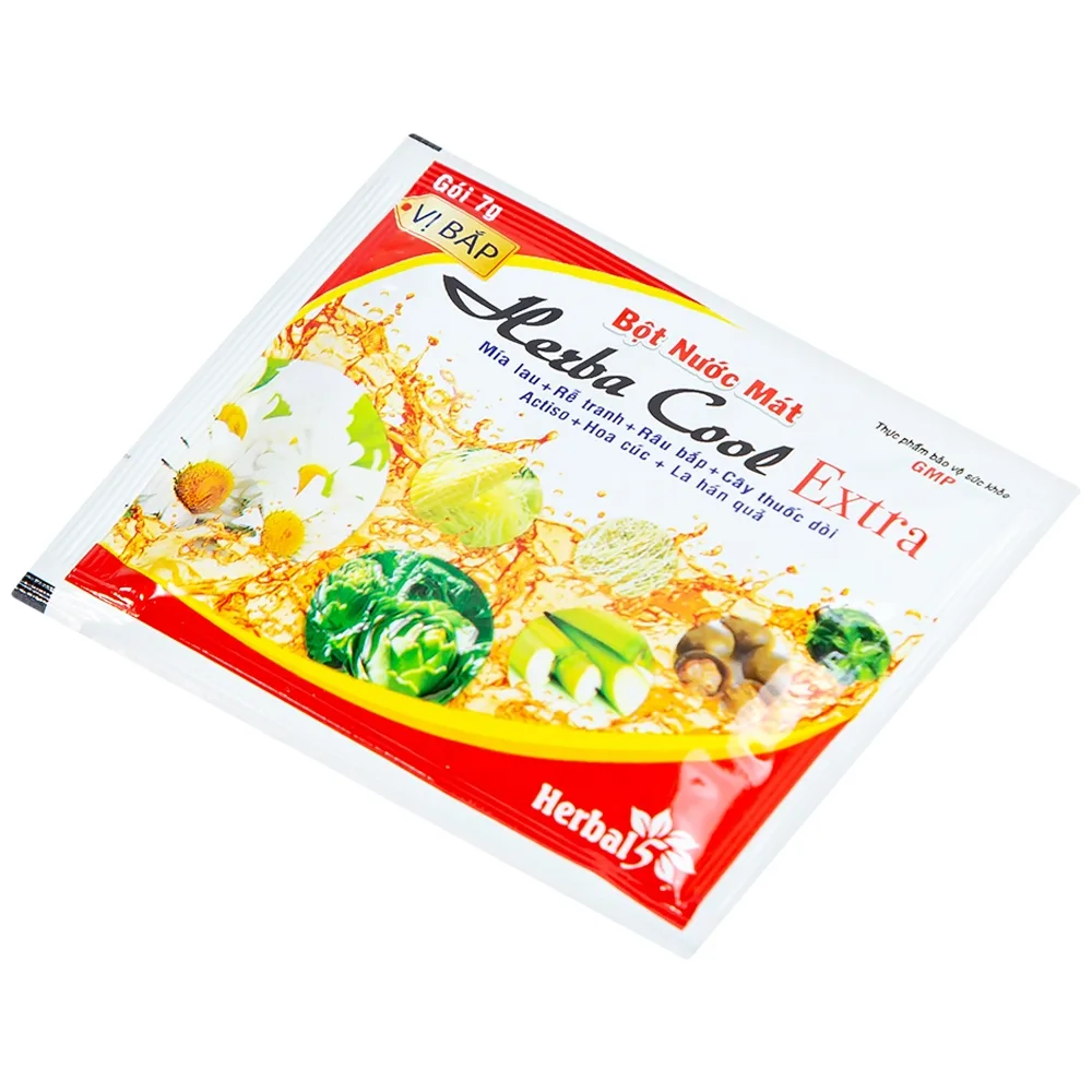 Hình ảnh Bột nước mát Herbal Cool Extra thanh nhiệt, mát gan, lợi tiểu (10 gói)