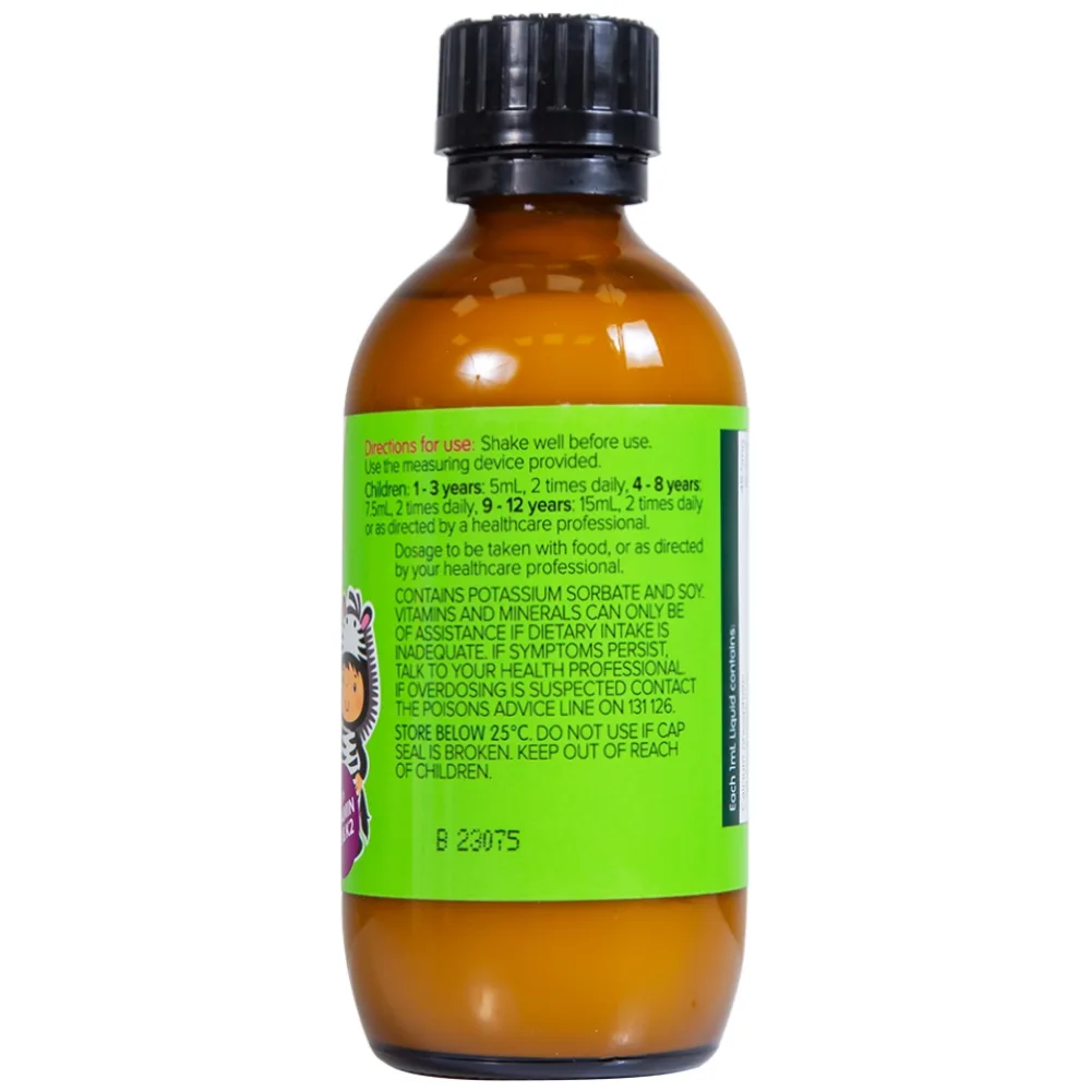 Hình ảnh Siro Brauer Baby Kids Liquid Calcium With Magnesium And Zinc 200ml hỗ trợ xương, răng chắc khỏe