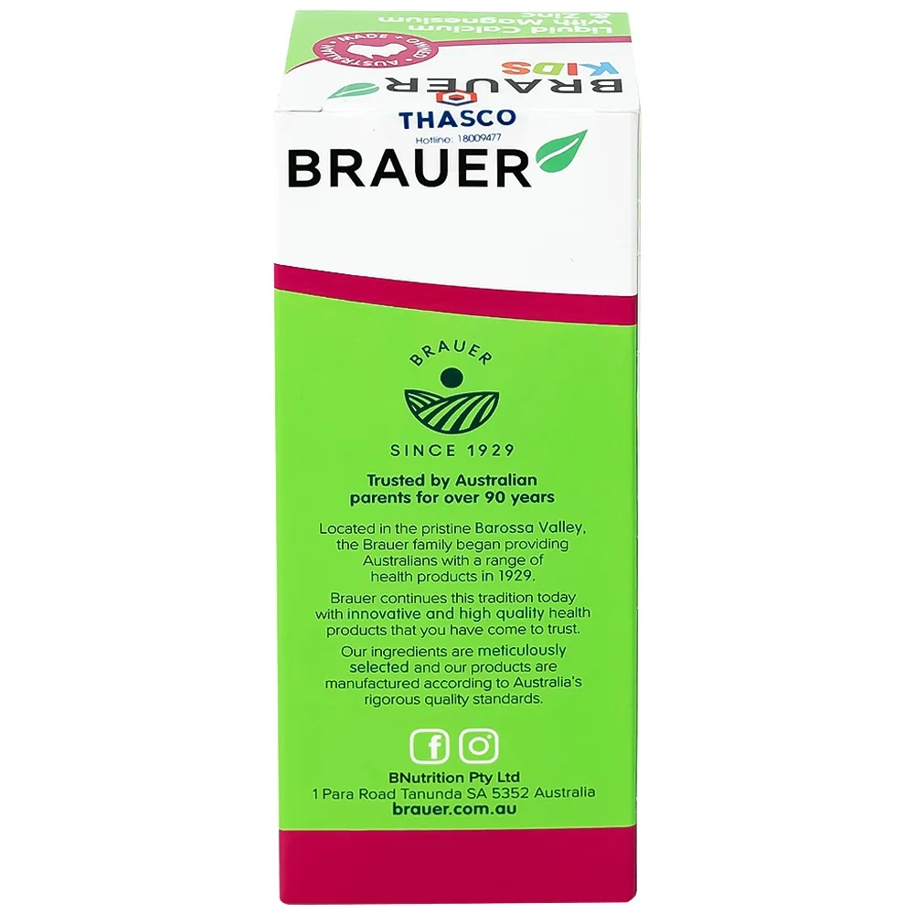 Hình ảnh Siro Brauer Baby Kids Liquid Calcium With Magnesium And Zinc 200ml hỗ trợ xương, răng chắc khỏe