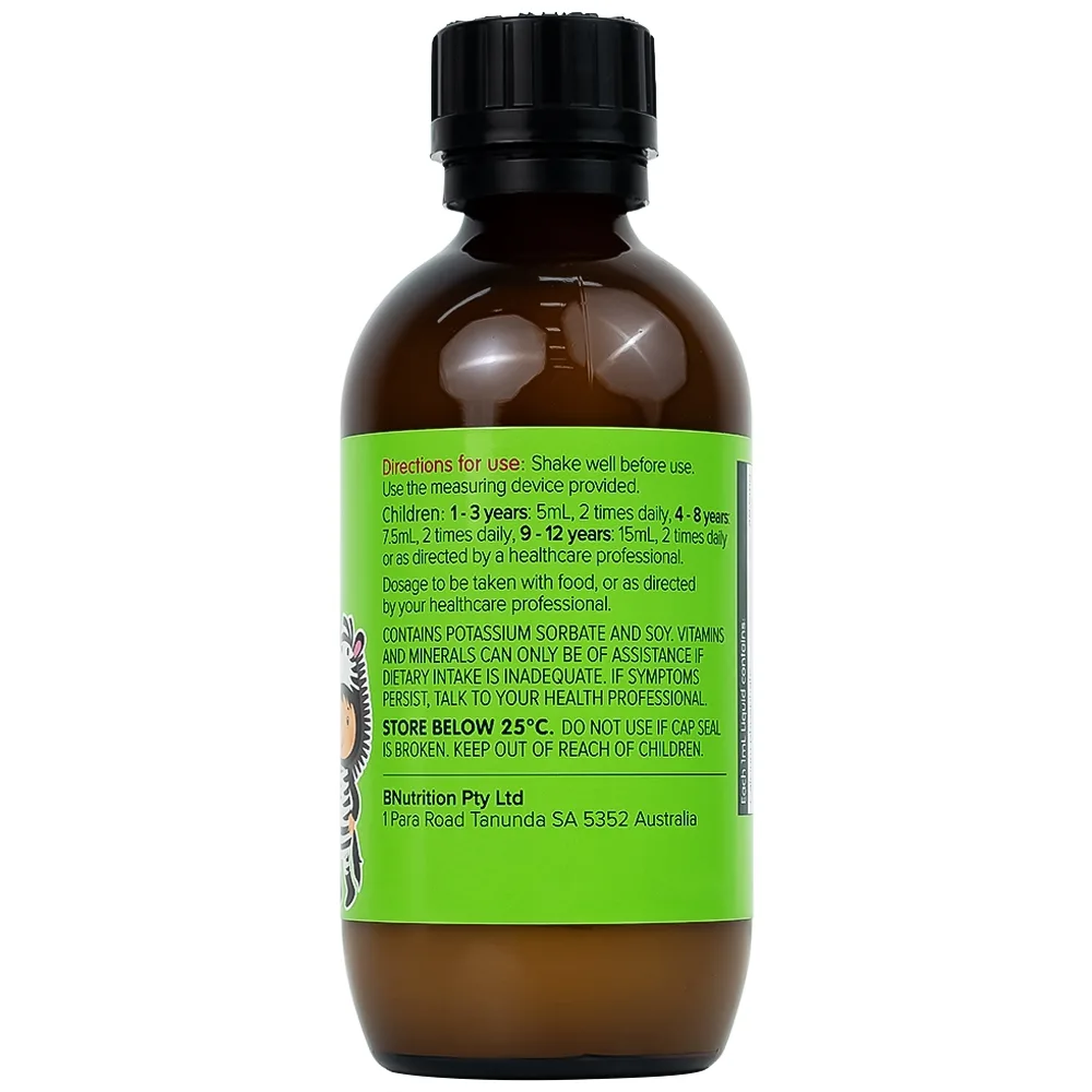 Hình ảnh Siro Brauer Baby Kids Liquid Calcium With Magnesium And Zinc 200ml hỗ trợ xương, răng chắc khỏe
