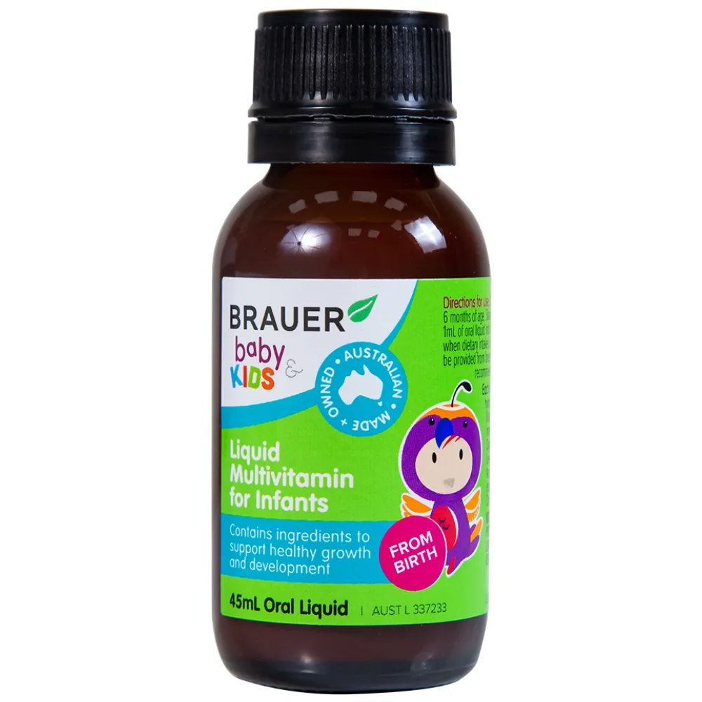 Hình ảnh Siro Brauer Baby & Kids Liquid Multivitamin For Infants bổ sung vitamin tăng cường sức khỏe (45ml)