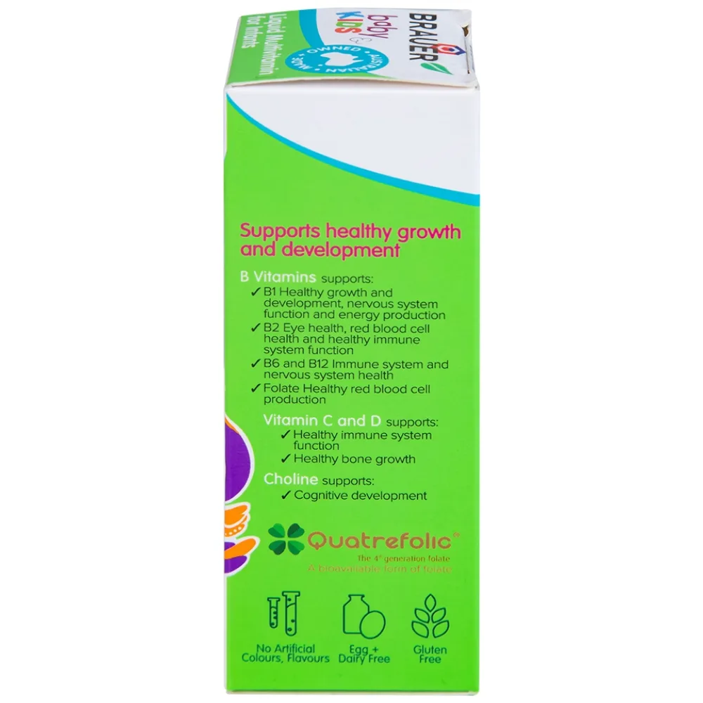 Hình ảnh Siro Brauer Baby & Kids Liquid Multivitamin For Infants bổ sung vitamin tăng cường sức khỏe (45ml)