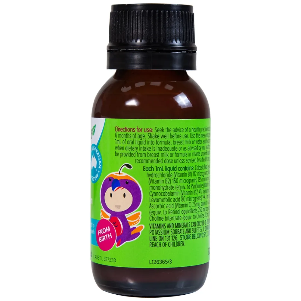 Hình ảnh Siro Brauer Baby & Kids Liquid Multivitamin For Infants bổ sung vitamin tăng cường sức khỏe (45ml)