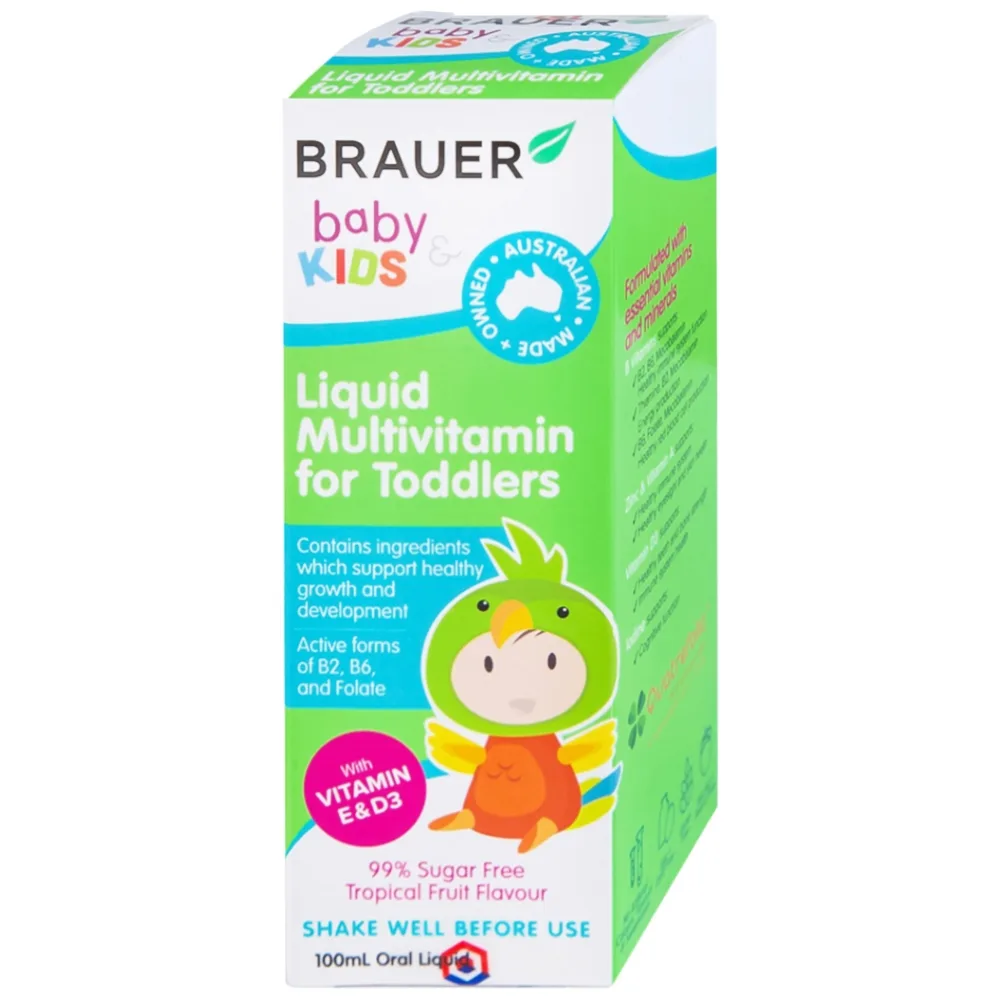 Hình ảnh Siro Brauer Baby & Kids Liquid Multivitamin For Toddlers bổ sung một số vitamin và khoáng chất (100ml)