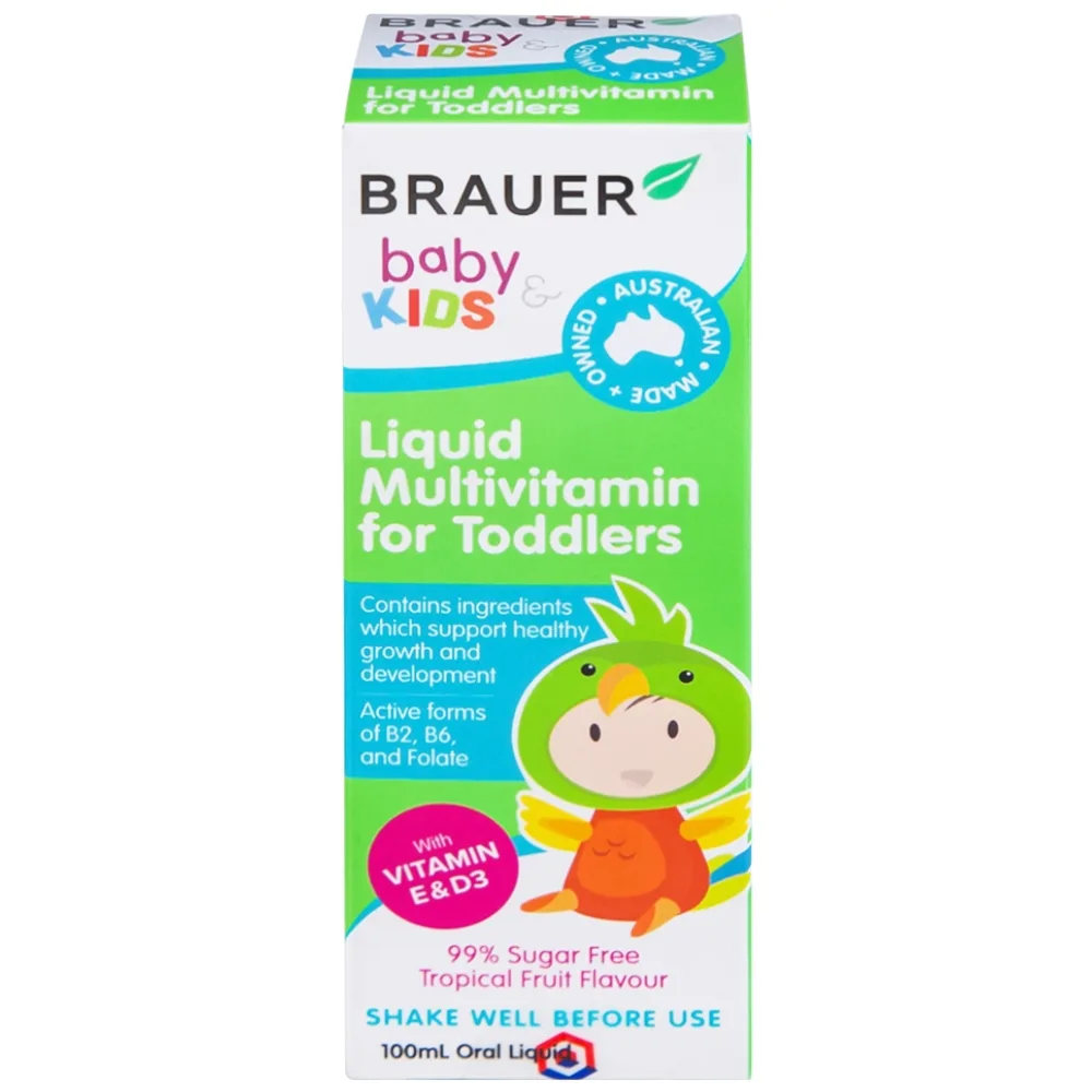 Hình ảnh Siro Brauer Baby & Kids Liquid Multivitamin For Toddlers bổ sung một số vitamin và khoáng chất (100ml)