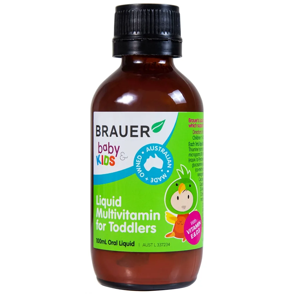 Hình ảnh Siro Brauer Baby & Kids Liquid Multivitamin For Toddlers bổ sung một số vitamin và khoáng chất (100ml)