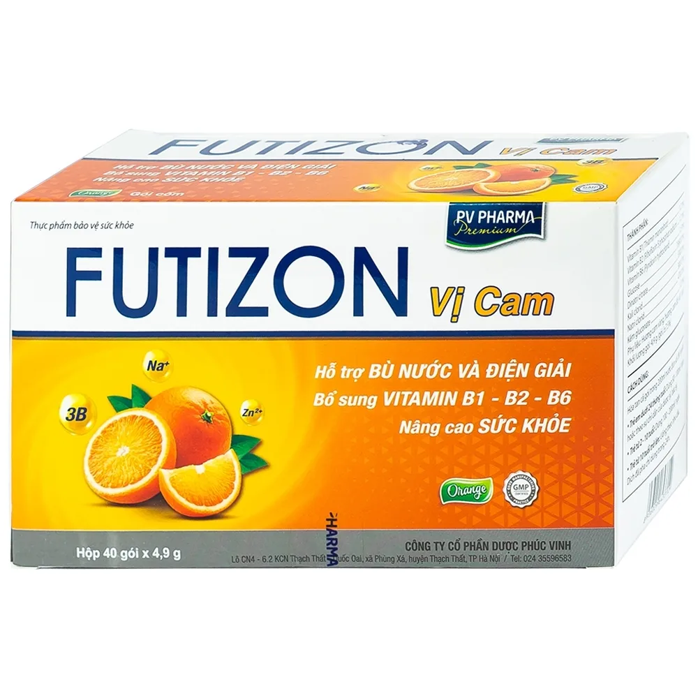 Hình ảnh Gói cốm Futizon PV Pharma hỗ trợ bù nước, điện giải (40 gói x 4,9g)