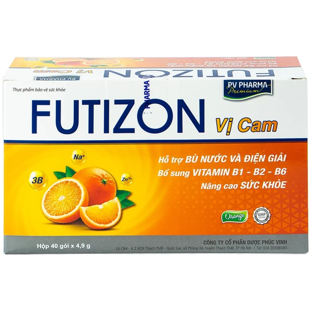 Hình ảnh Gói cốm Futizon PV Pharma hỗ trợ bù nước, điện giải (40 gói x 4,9g)
