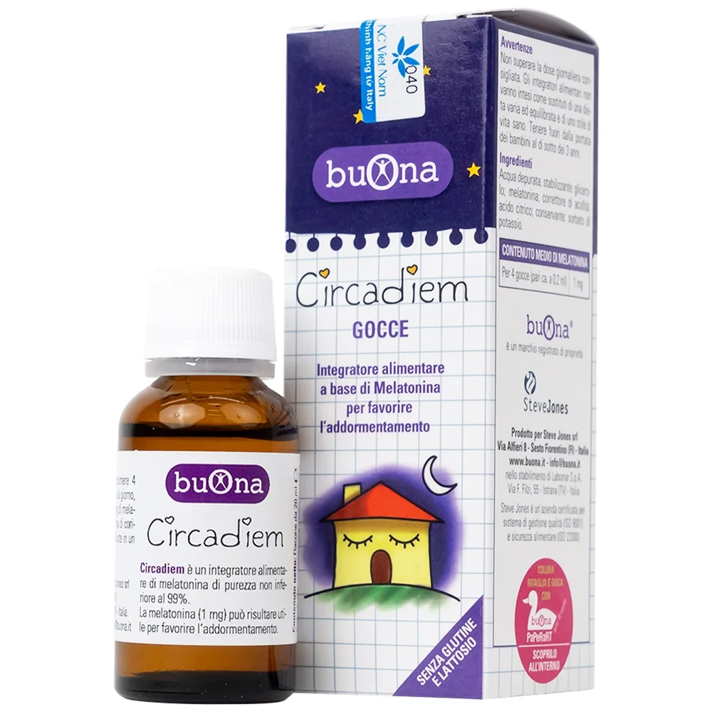 Hình ảnh Thực phẩm bảo vệ sức khỏe Buona Circadiem hỗ trợ giúp ngủ ngon (20ml)