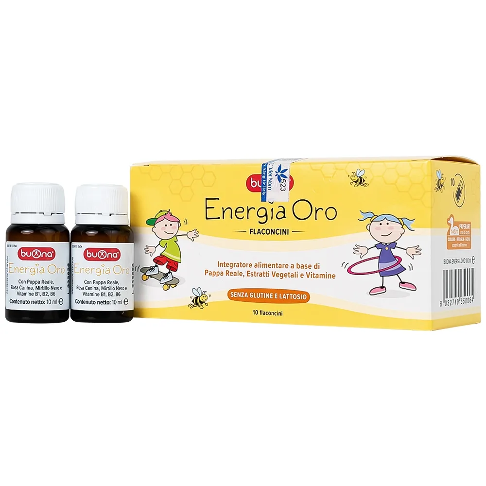 Hình ảnh Dung dịch Bouna Energia Oro hỗ trợ bồi bổ sức khỏe, giúp tăng cường thể lực (10 lọ x 10ml)