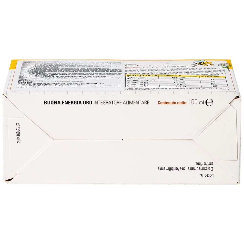 Hình ảnh Dung dịch Bouna Energia Oro hỗ trợ bồi bổ sức khỏe, giúp tăng cường thể lực (10 lọ x 10ml)