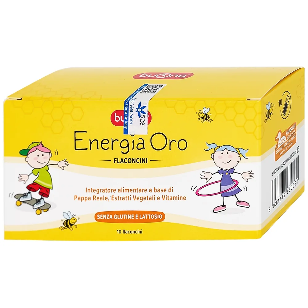 Hình ảnh Dung dịch Bouna Energia Oro hỗ trợ bồi bổ sức khỏe, giúp tăng cường thể lực (10 lọ x 10ml)