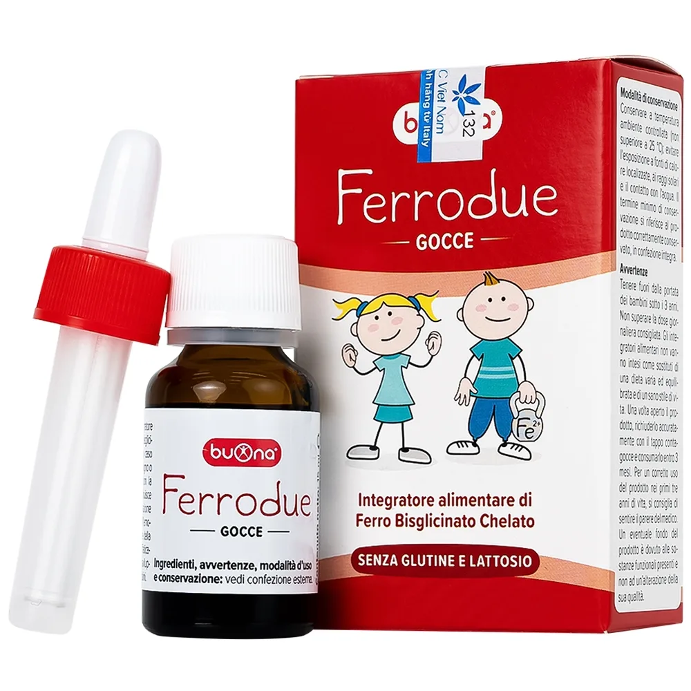 Hình ảnh Dung dịch Ferrodue 15ml Buona bổ sung sắt cho cơ thể, giảm nguy cơ thiếu máu