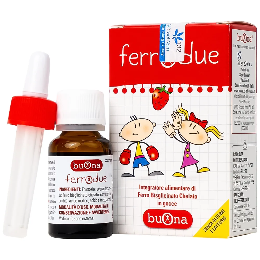Hình ảnh Dung dịch Ferrodue 15ml Buona bổ sung sắt cho cơ thể, giảm nguy cơ thiếu máu 