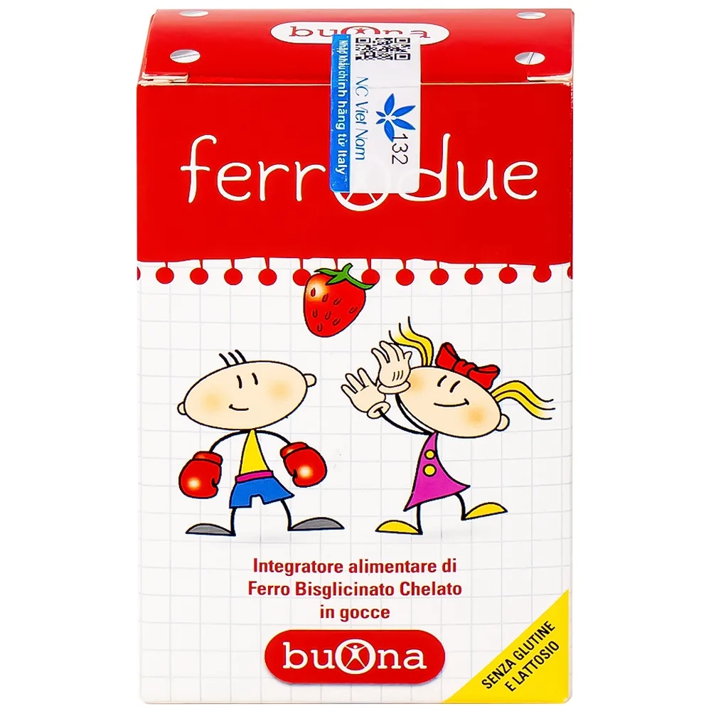 Hình ảnh Dung dịch Ferrodue 15ml Buona bổ sung sắt cho cơ thể, giảm nguy cơ thiếu máu 