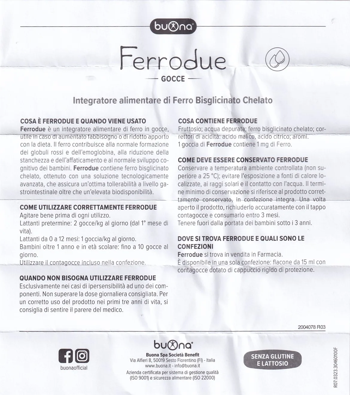 Hình ảnh Dung dịch Ferrodue 15ml Buona bổ sung sắt cho cơ thể, giảm nguy cơ thiếu máu 