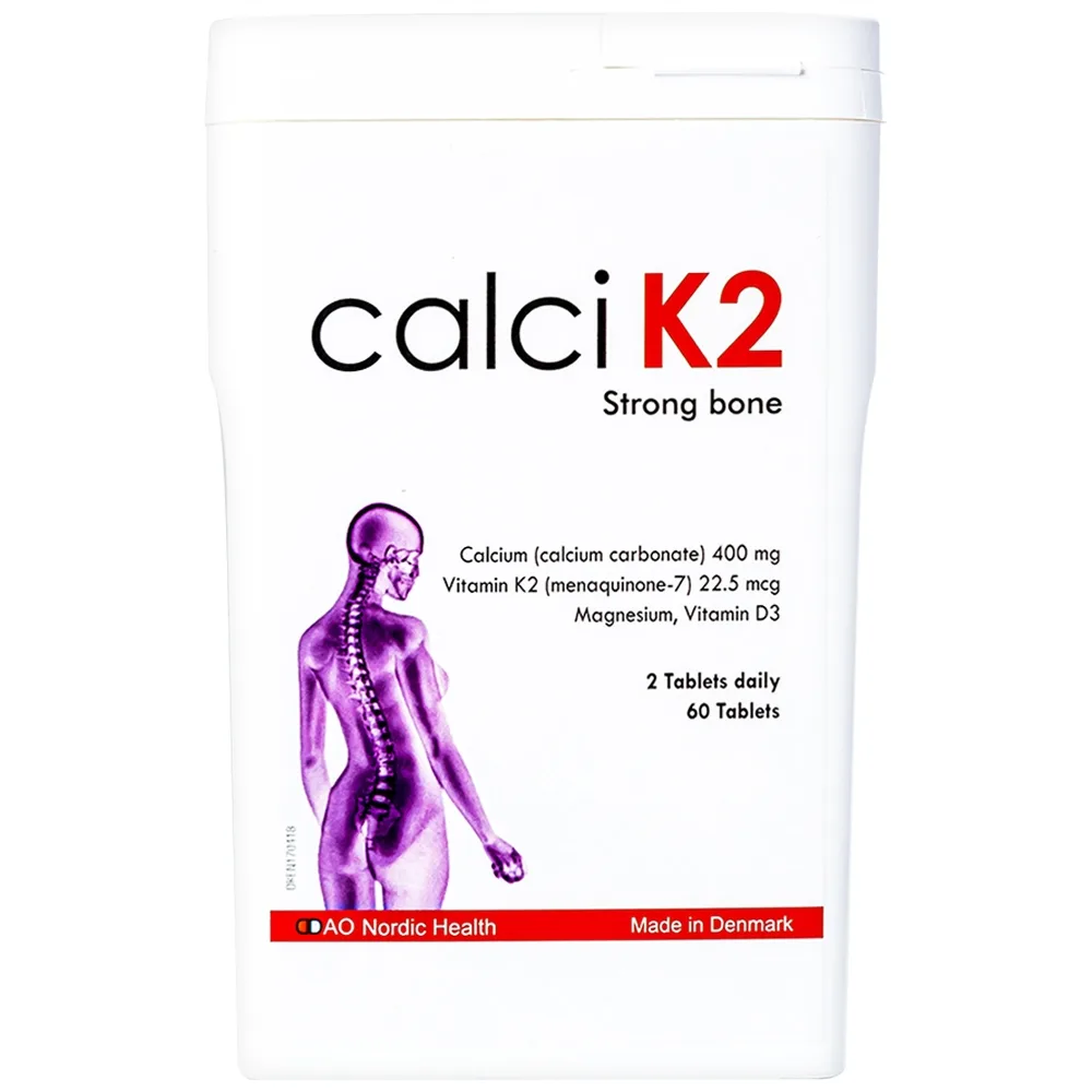 Hình ảnh Viên uống Calci K2 Dao Nordic Health bổ sung canxi, chống loãng xương (60 viên)