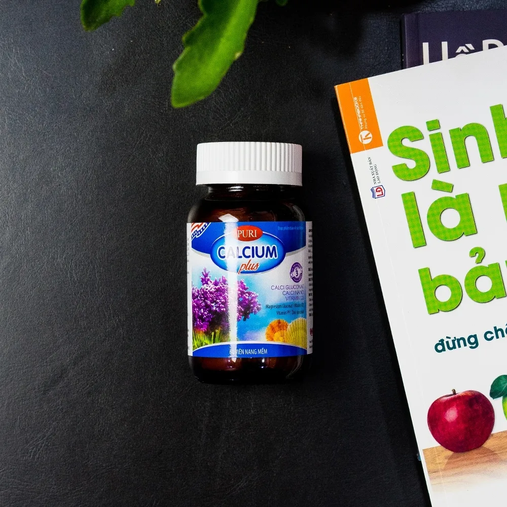 Hình ảnh Viên uống Calcium Plus Puri bổ sung vitamin D, E và khoáng chất, chống oxy hóa (60 viên)