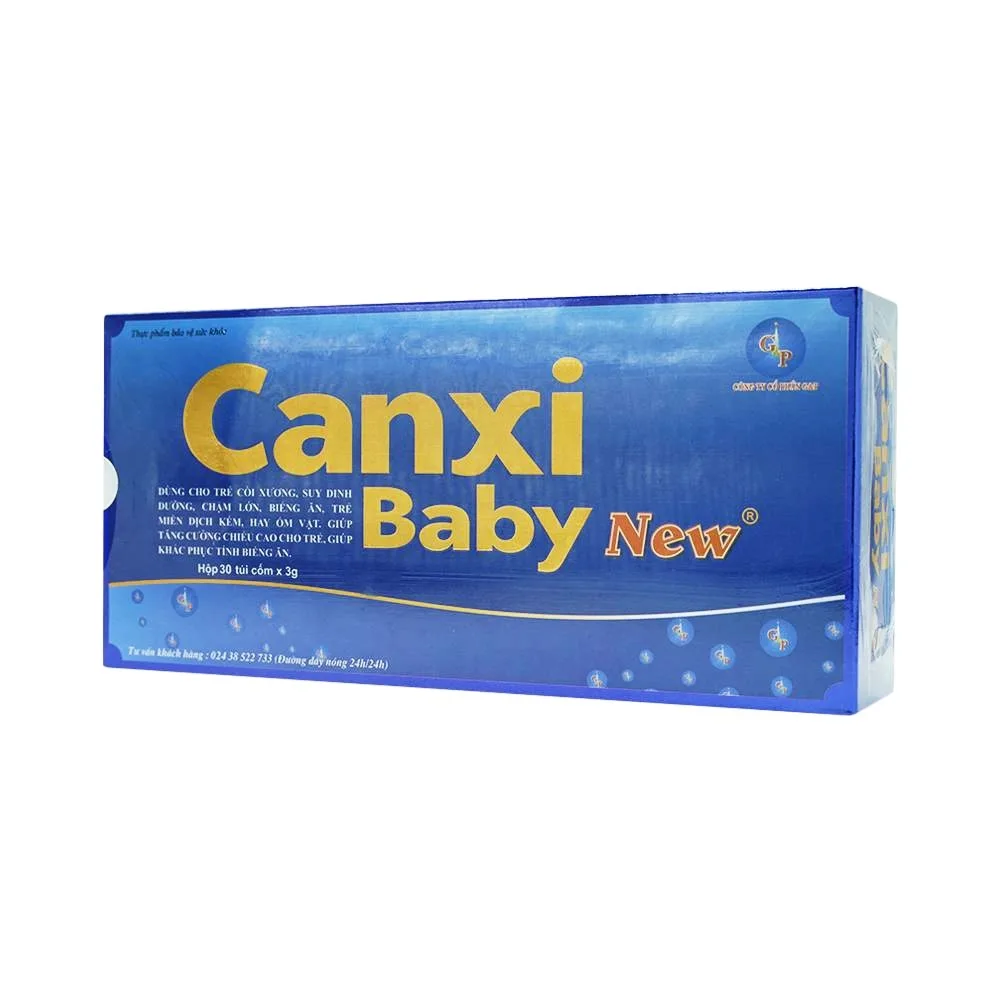Hình ảnh Cốm hòa tan Canxi Baby New G&P France chống còi xương, phát triển chiều cao trẻ em (30 gói x 3g)