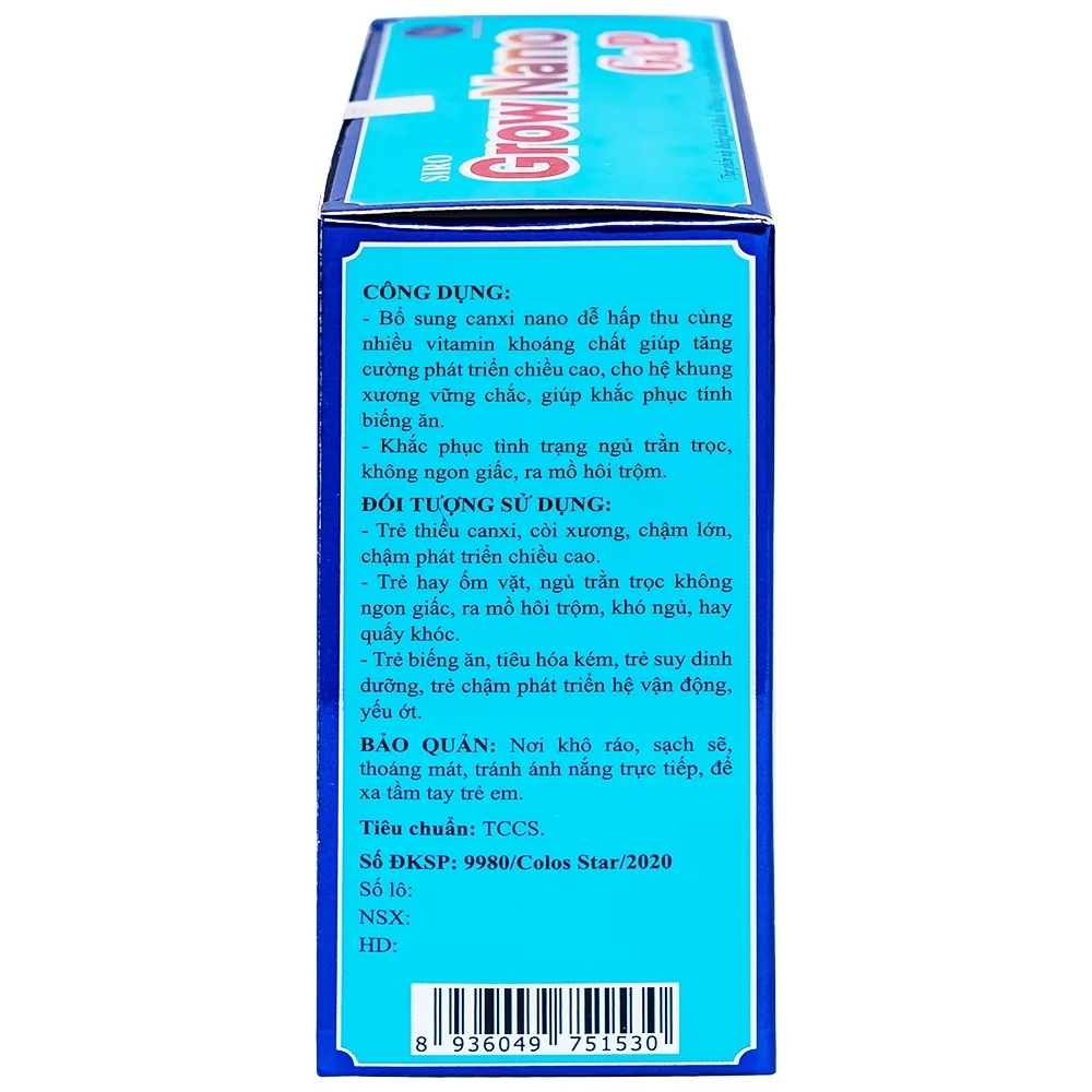 Hình ảnh Siro Grow Nano G&P giúp trẻ phát triển hệ xương, tăng cường đề kháng (20 ống x 10ml)