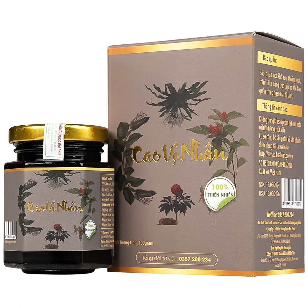 Hình ảnh Cao Vị Nhân 100g Đại Phú hỗ trợ cho phụ nữ mắc u xơ, u nang lành tính