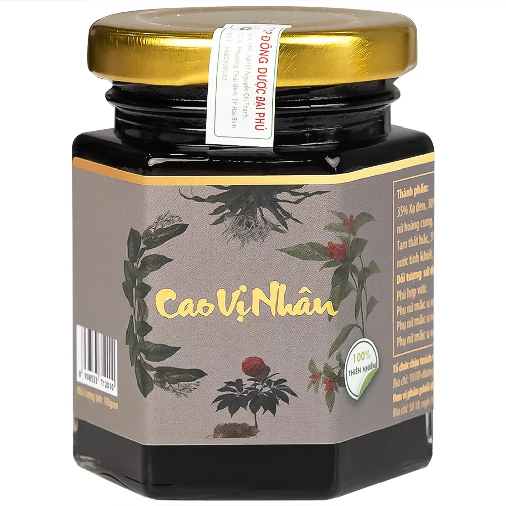 Hình ảnh Cao Vị Nhân 100g Đại Phú hỗ trợ cho phụ nữ mắc u xơ, u nang lành tính (3 lọ)