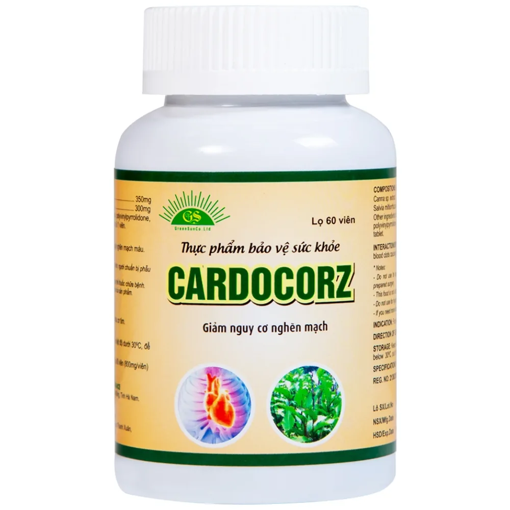 Hình ảnh Viên uống Cardocorz NanoFrance tăng cường lưu thông máu, giảm nguy cơ huyết khổi (60 viên)
