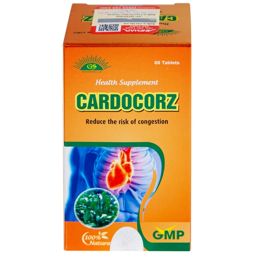 Hình ảnh Viên uống Cardocorz NanoFrance tăng cường lưu thông máu, giảm nguy cơ huyết khổi (60 viên)