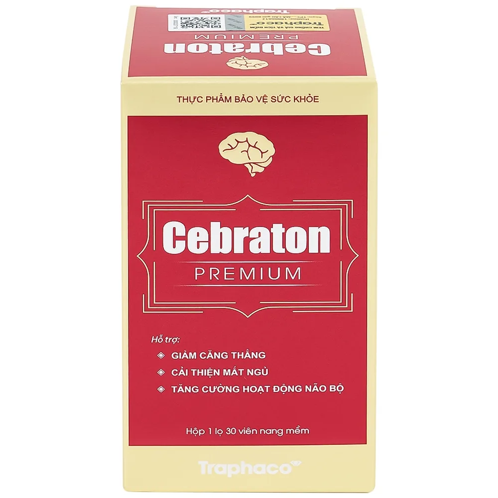 Hình ảnh Viên uống Cebraton Premium Traphaco bổ sung vitamin cho não bộ, tăng tuần hoàn máu não (30 viên)