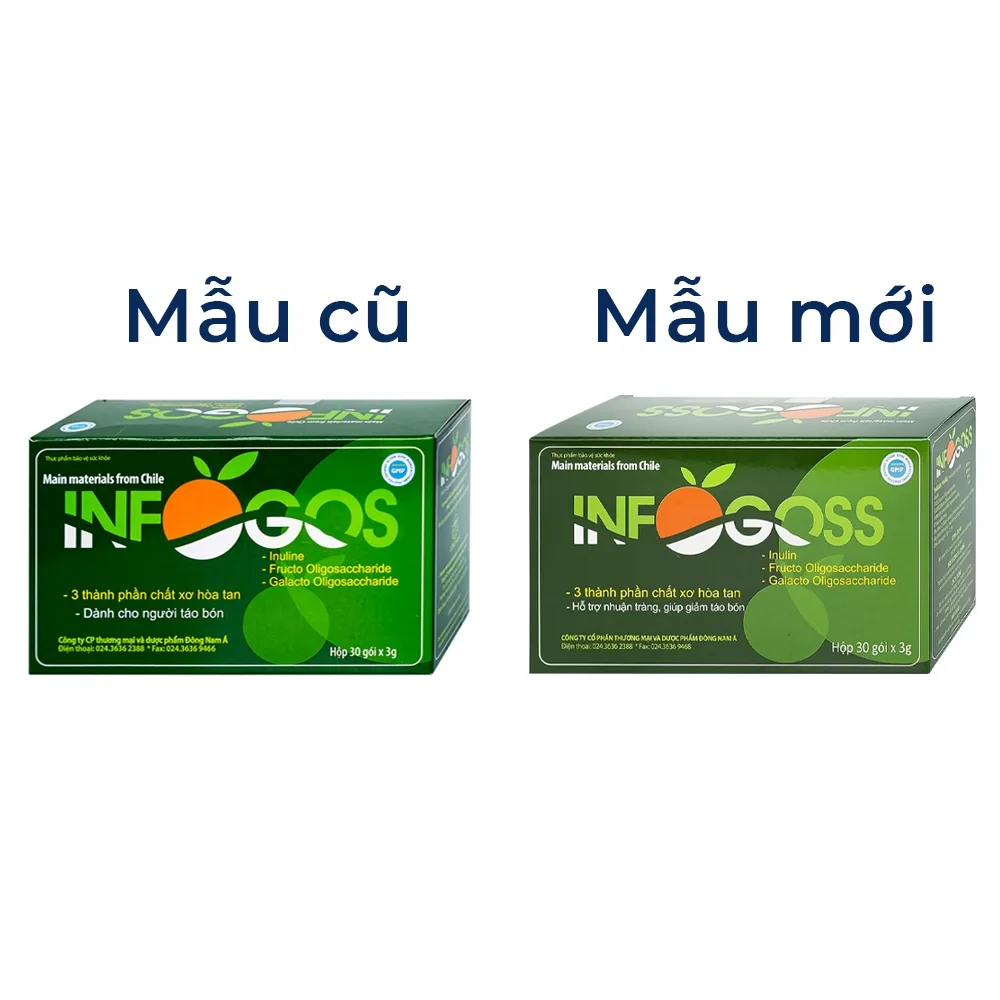 Hình ảnh Bột hòa tan Infogoss 3g IAP chứa chất xơ hỗ trợ chống táo bón (30 gói)