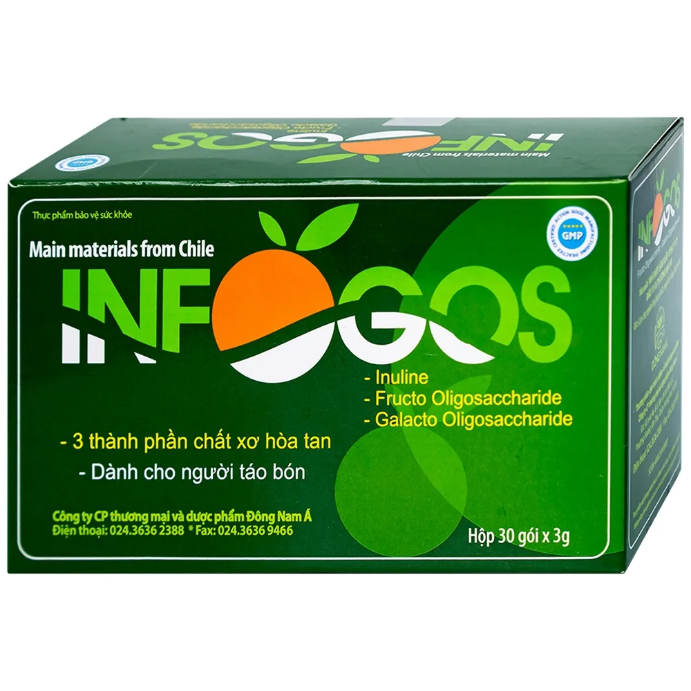 Hình ảnh Bột hòa tan Infogoss 3g IAP chứa chất xơ hỗ trợ chống táo bón (30 gói)