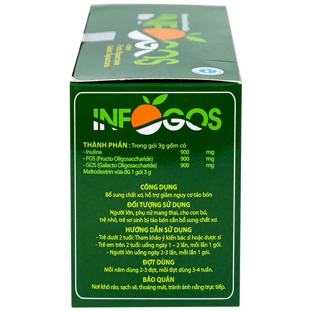 Hình ảnh Bột hòa tan Infogoss 3g IAP chứa chất xơ hỗ trợ chống táo bón (30 gói)