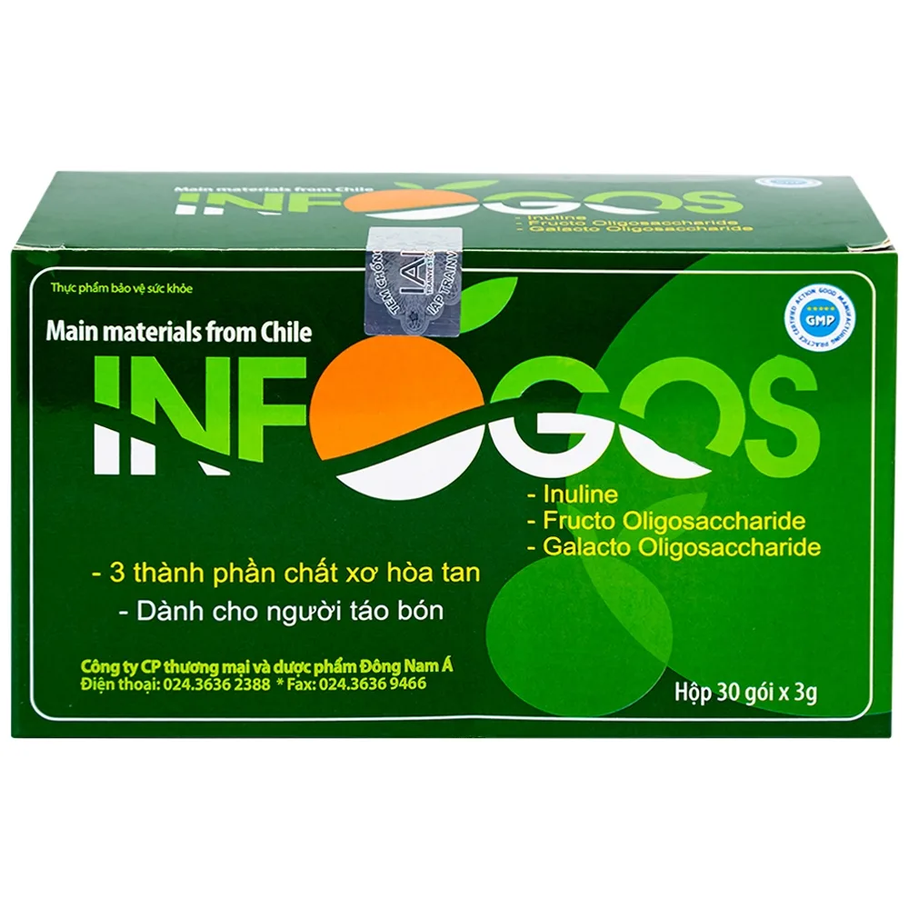 Hình ảnh Bột hòa tan Infogoss 3g IAP chứa chất xơ hỗ trợ chống táo bón (30 gói)