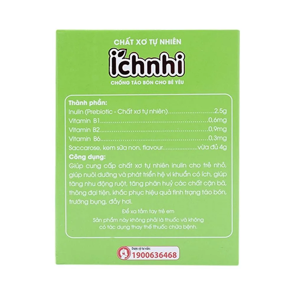 Hình ảnh Gói pha Ích Nhi Nam Dược chống táo bón, cung cấp chất xơ cho trẻ (20 gói)