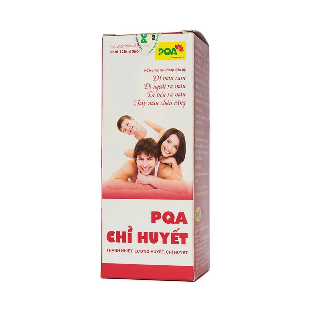 Hình ảnh Siro Chỉ Huyết PQA hỗ trợ điều trị đổ máu cam, đi ngoài ra máu, đi tiểu ra máu (125ml)