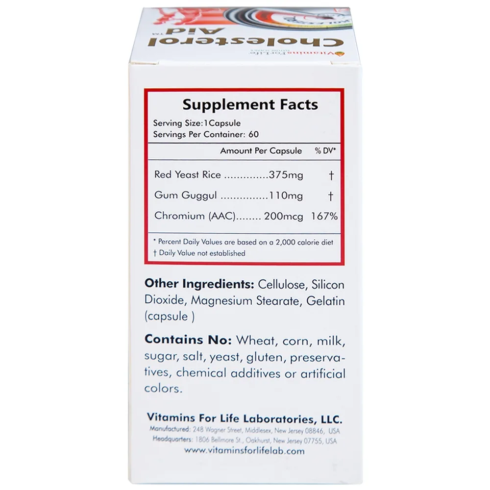 Hình ảnh Viên uống Cholesterol Aid Vitamins For Life hỗ trợ giảm cholesterol (60 viên)
