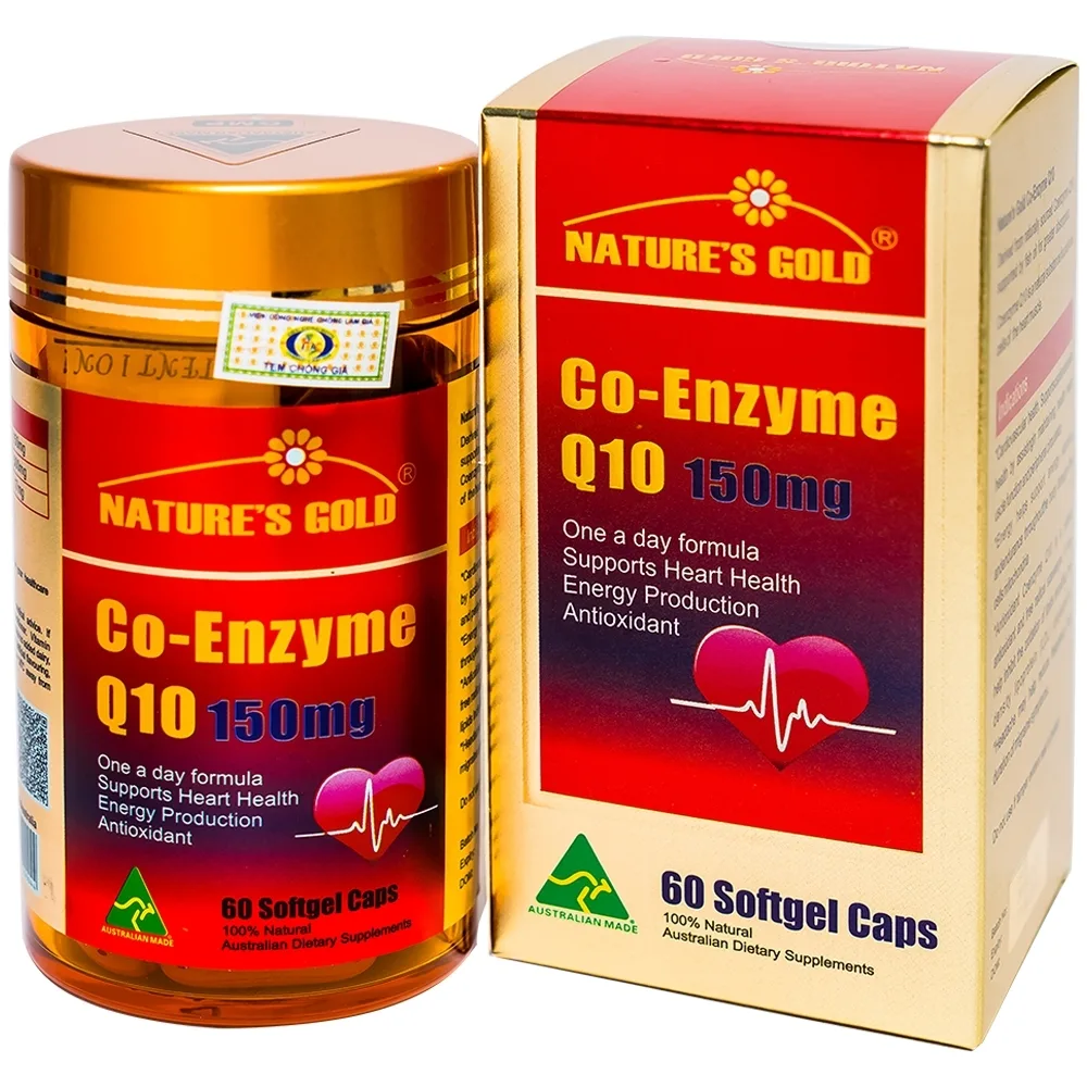 Hình ảnh Viên uống Co-Enzyme Q10 150mg Nature's Gold tăng cường năng lượng cho tim (60 viên)