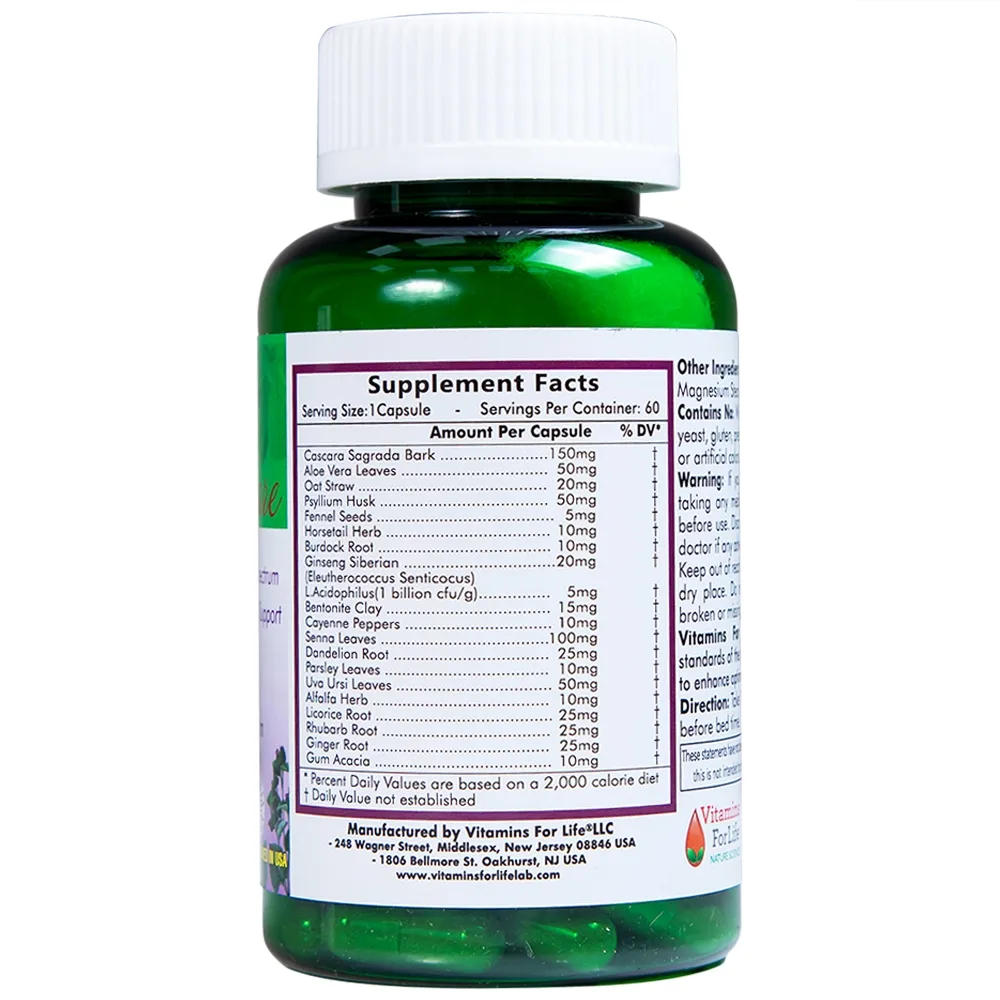 Hình ảnh Viên uống Colon Care Vitamins For Life giúp nhuận tràng, giảm táo bón (60 viên)