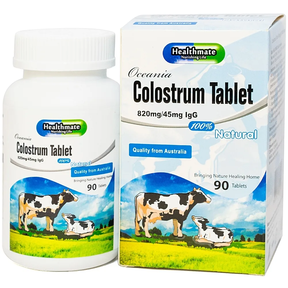 Hình ảnh Sữa non Oceania Colostrum 820mg/45mg IgG Tablet hỗ trợ tăng cường sức đề kháng (90 viên)