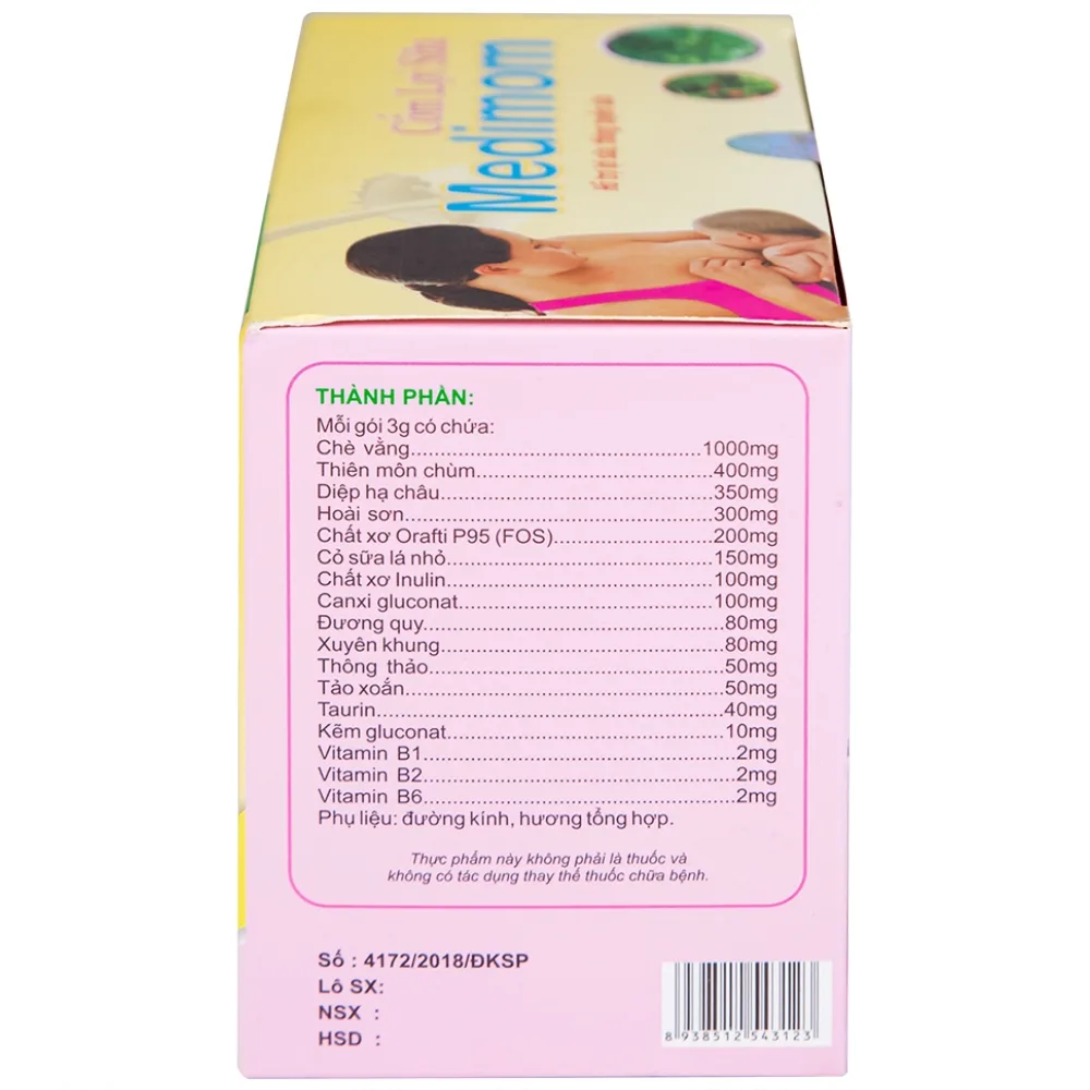 Hình ảnh Cốm Lợi Sữa Medimom Medi Health hỗ trợ lợi sữa, thông tuyến sữa (20 gói x 3g)