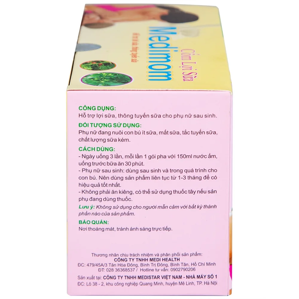 Hình ảnh Cốm Lợi Sữa Medimom Medi Health hỗ trợ lợi sữa, thông tuyến sữa (20 gói x 3g)