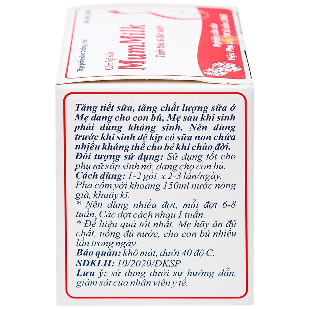Hình ảnh Cốm lợi sữa Mum Milk GOD HEALTH tăng tiết sữa, tăng chất lượng sữa (20 gói x 3g)