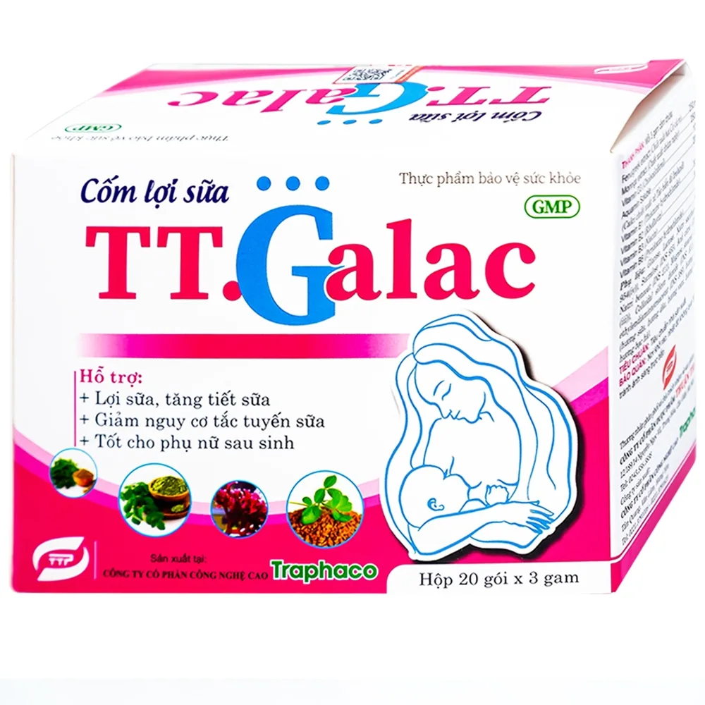 Hình ảnh Cốm lợi sữa TT.Galac Traphaco hỗ trợ lợi sữa, tăng tiết sữa, giảm nguy cơ tắc tuyến sữa (20 gói x 3g)