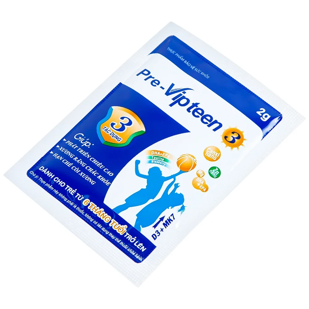 Hình ảnh Cốm Pre-Vipteen 3 Vinh Gia giúp tăng chiều cao, tăng sức đề kháng (20 gói x 2g)